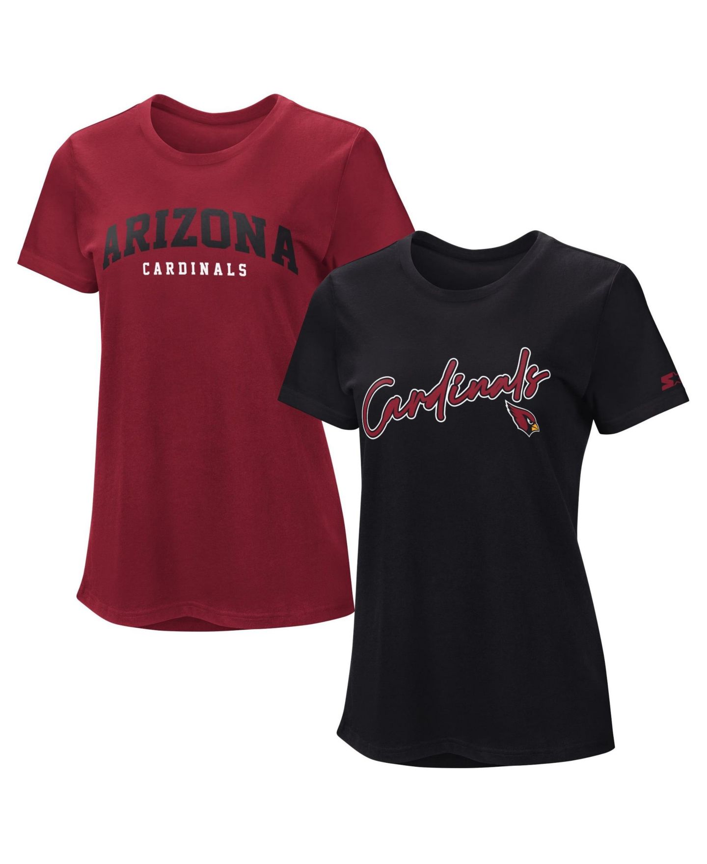 Женские футболки Starter Cardinal/Black Arizona Cardinals T-Shirt Combo Pack — фото 1