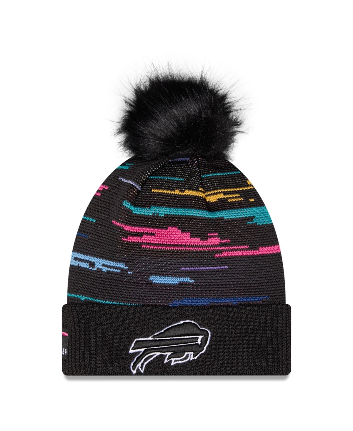 New Era Women's Black Buffalo Bills 2026 Nfl Crucial Catch Cuffed Knit with Pom Hat - Black