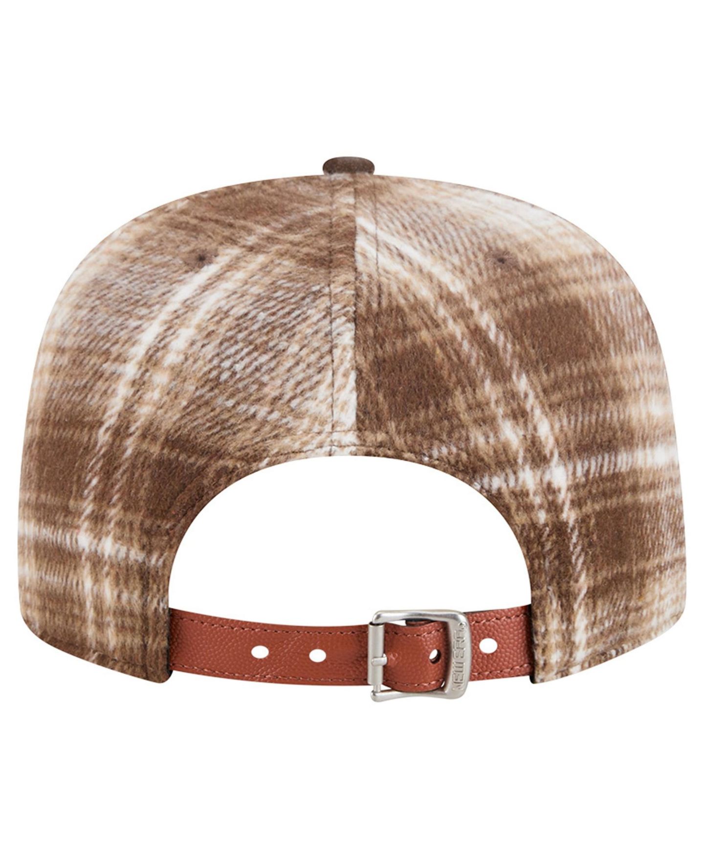 Мужская кепка New Era Brown Los Angeles Lakers Plaid 9FIFTY A-Frame Adjustable Hat — фото 4
