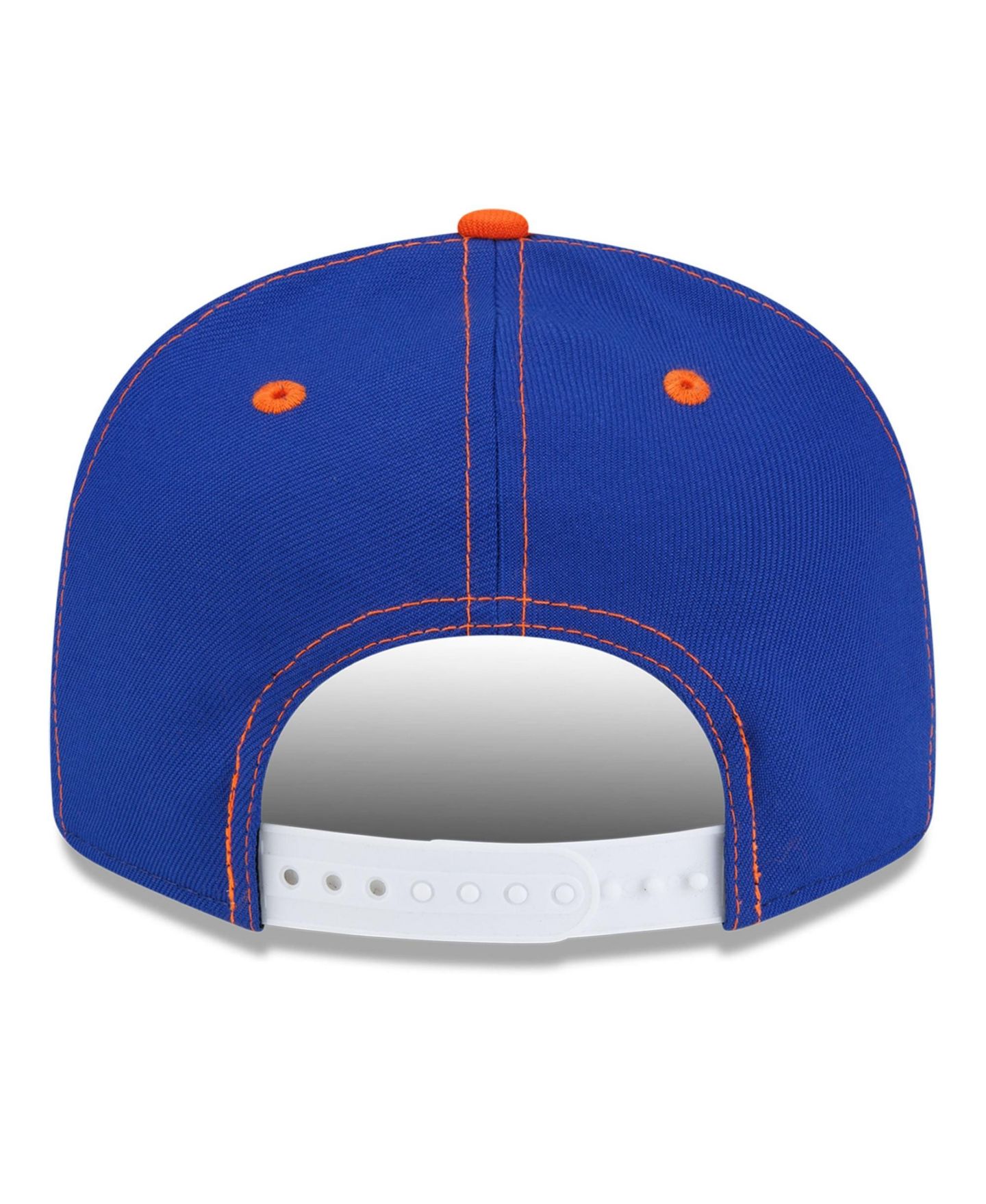 Мужская кепка New Era White/Orange New York Knicks Stitch 9FIFTY Snapback Hat — фото 4