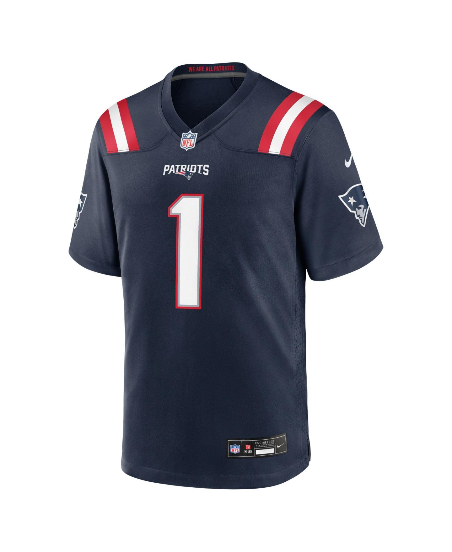 Мужской топ Nike A.J. Brown Navy New England Patriots Team Game Jersey — фото 4
