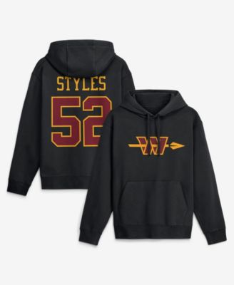 Men's Sonny Styles Black Washington Commanders Name & Number Hoodie