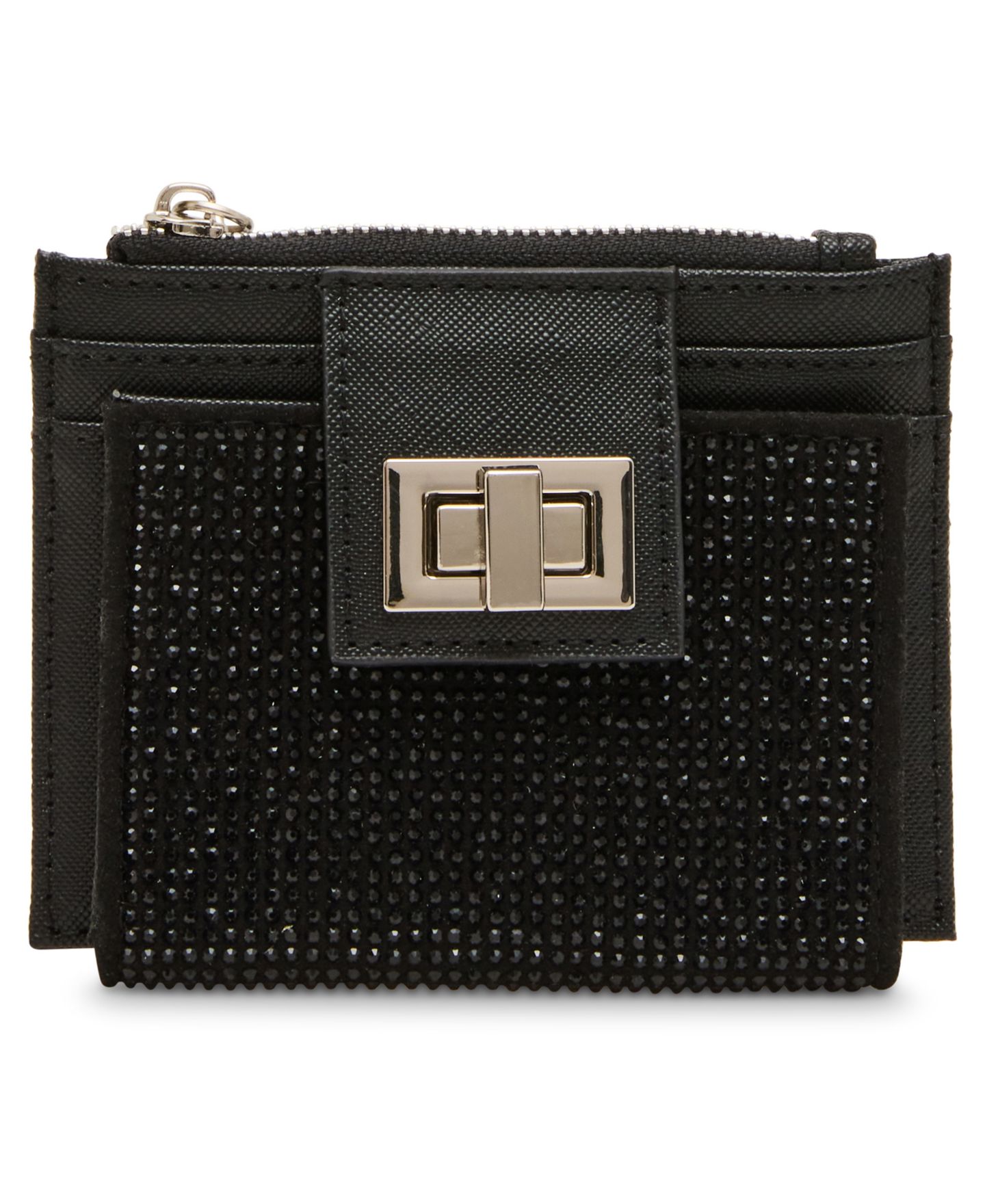 Женский кошелёк Steve Madden Blynda-G Mini Rhinestone Card Case, цвет: Чёрный — фото 6