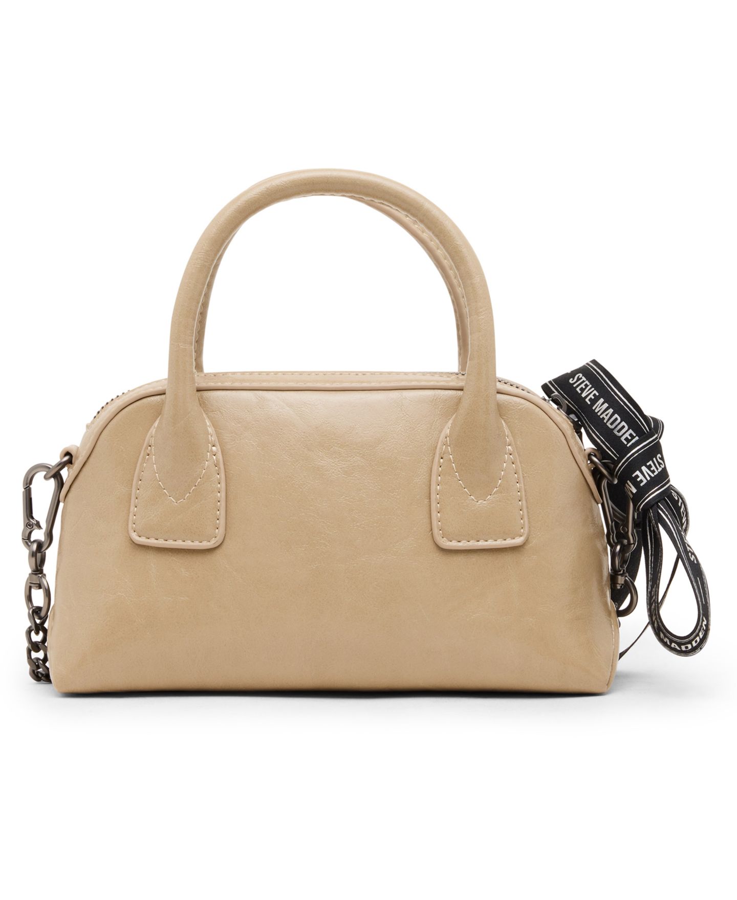 Женская сумка Steve Madden Melodie Faux Leather Crossbody Top Handle Satchel, цвет: Бежевый — фото 2