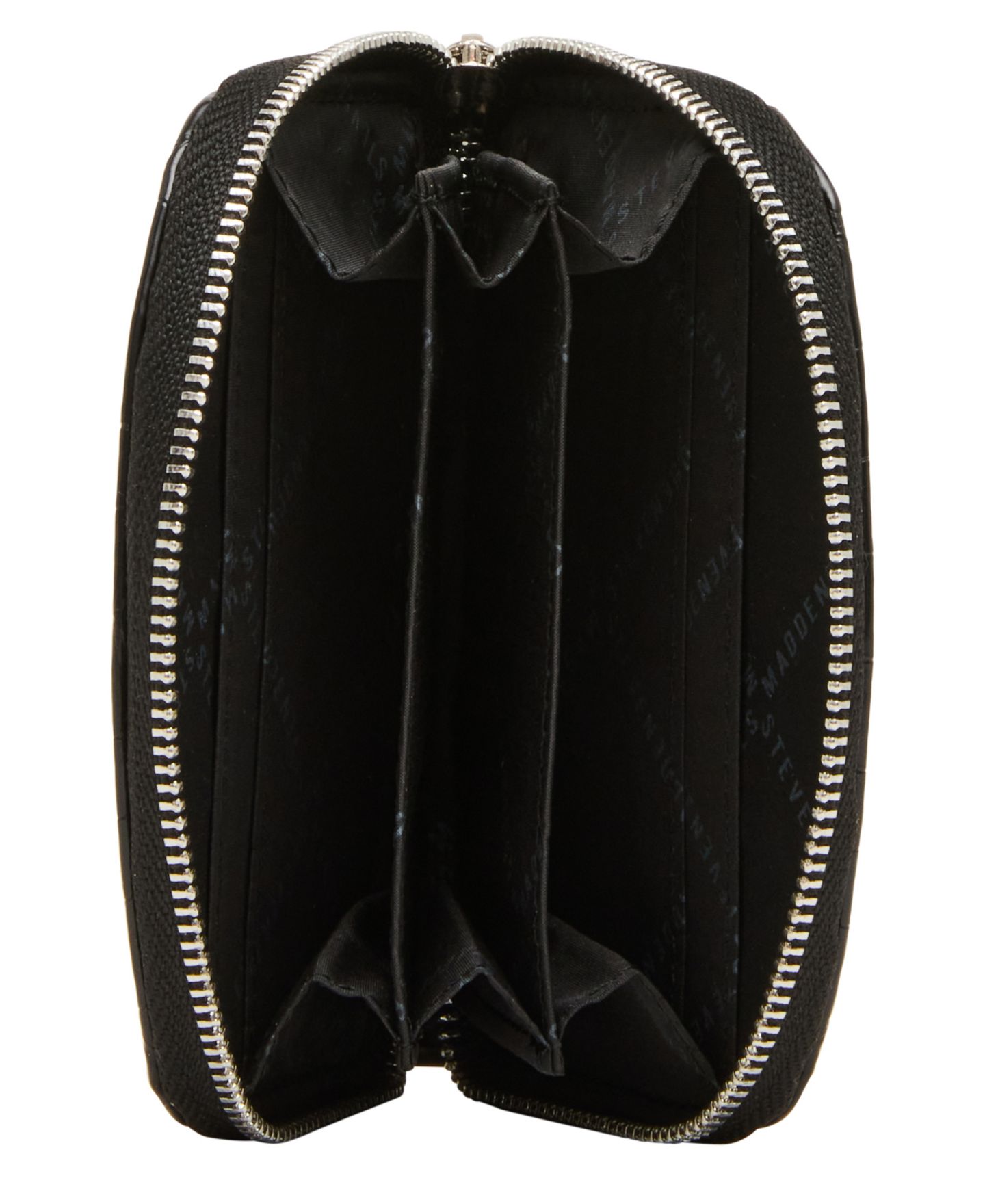 Женские кошельки Steve Madden Jadez Faux Leather Coin Purse With Zipper Closure and Key Chain, цвет: Чёрный — фото 4