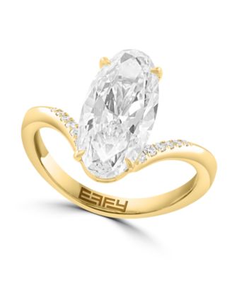 Certified Lab-Grown Diamond Oval (3-1/20 ct.t.w.) Ring in 14k Yellow Gold