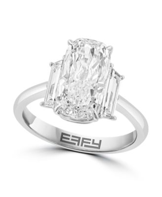 Certified Lab-Grown Diamond Cushion Ring (3-5/8 ct.t.w.) in 14k White Gold
