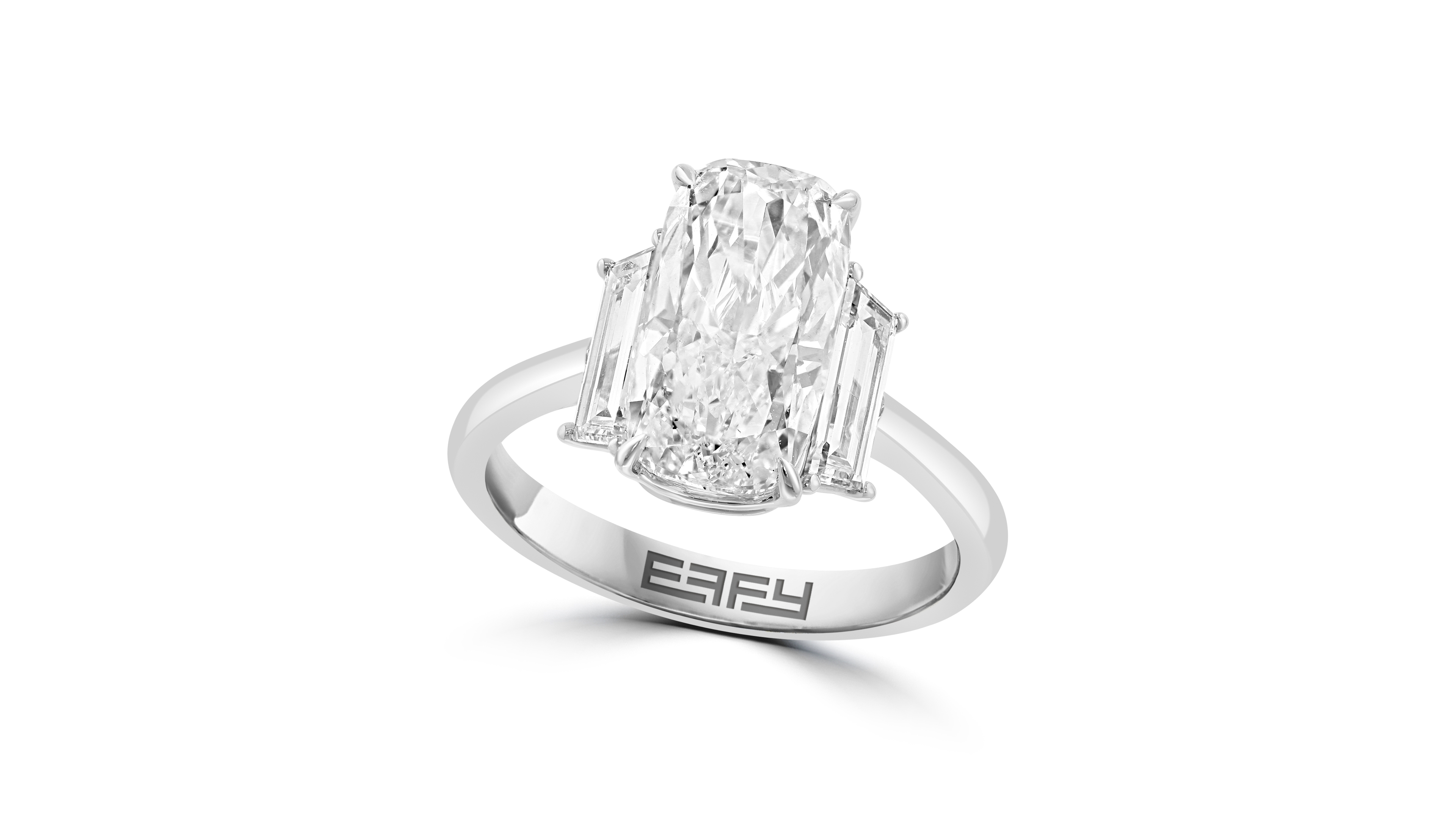 Effy Certified Lab Grown Diamond Cushion Ring (3-5/8 ct.t.w.) in 14K White Gold