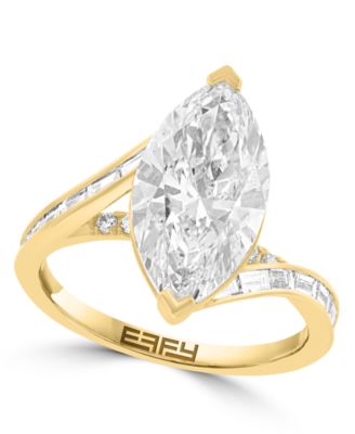 Certified Lab-Grown Diamond Marquise Ring (4-1/2 ct. t.w.) in 14k Yellow Gold