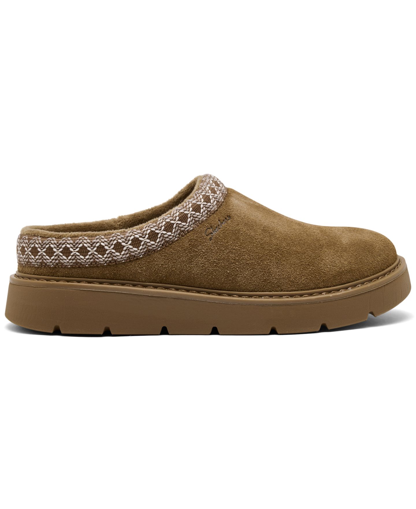Женские сабо Skechers Cozy Cascade Memory Foam Open-Back Lining Clog Slippers, цвет: Каштановый — фото 2