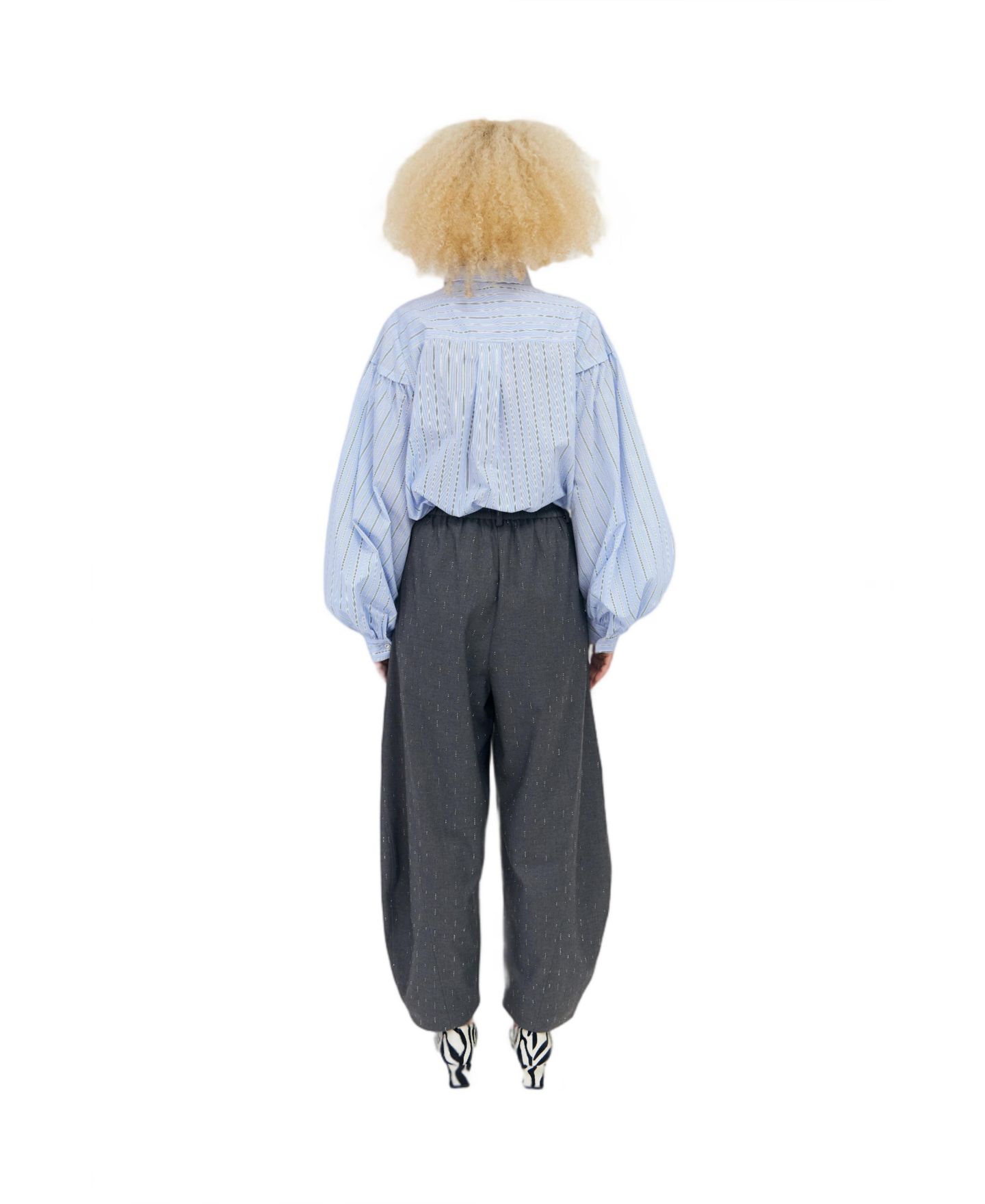 Женские брюки CRAS Richa Pleated High-Waist Wide-Leg — фото 7