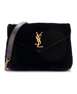 Small Loulou Shoulder Bag Matelasse Chevron Velvet