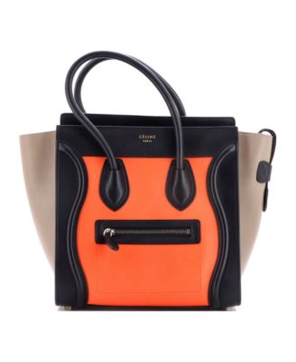 Micro Tricolor Luggage Bag Leather