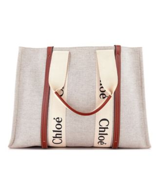 Large Woody Tote Canvas with Leather