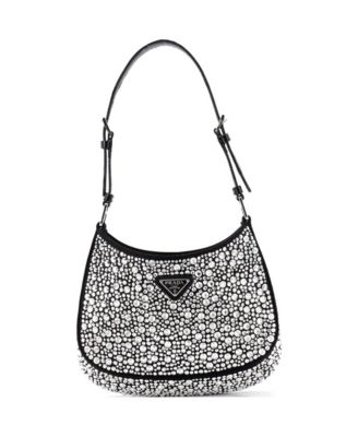 Small Cleo Shoulder Bag Crystal Embellished Satin