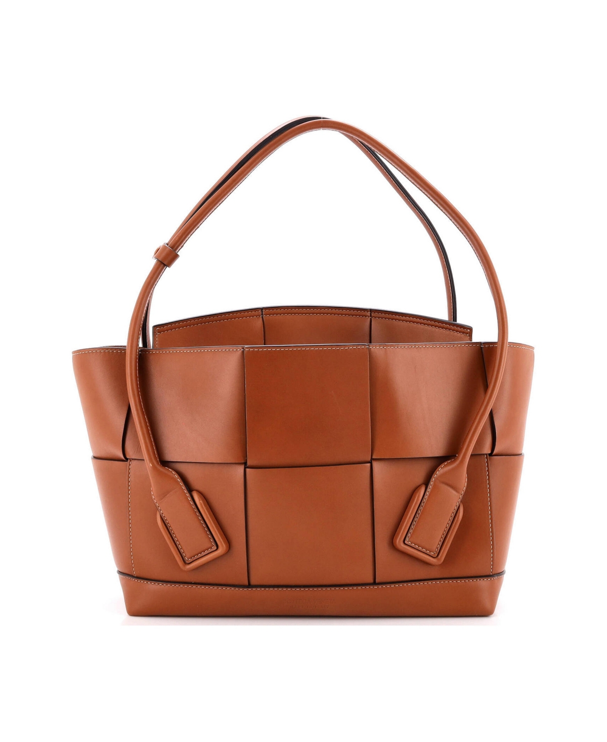 Pre-Owned Bottega Veneta Medium Arco Bag Maxi Intrecciato Leather - Brown