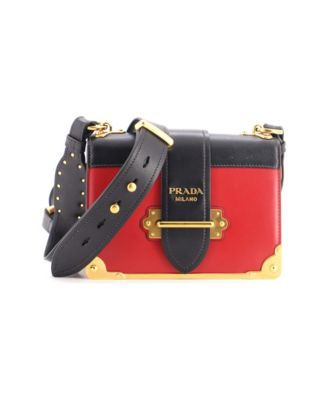 Small Cahier Crossbody Bag Leather and Saffiano Leather