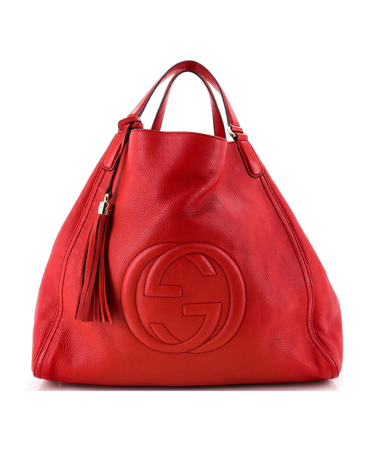 Pre-Owned Gucci Large Soho Shoulder Bag Leather - Red