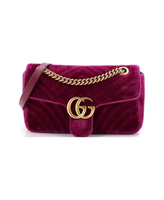 Small GG Marmont Flap Bag Matelasse Velvet