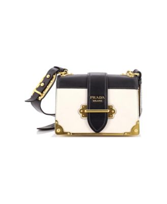 Small Cahier Crossbody Bag Leather and Saffiano Leather