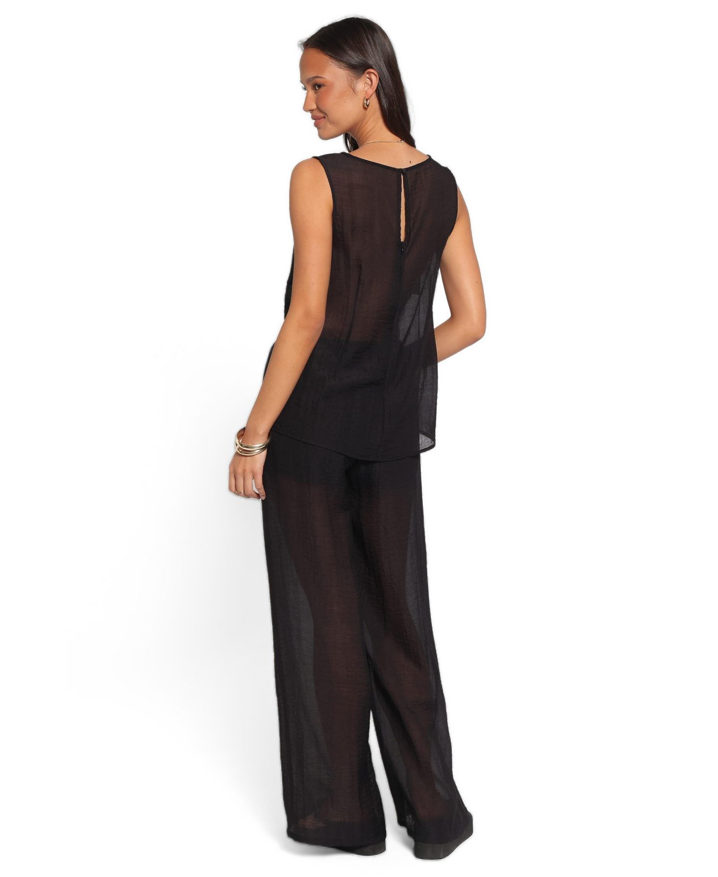 Женские брюки Petal and Pup Vayla Sheer Pull-On High-Rise Wide-Leg — фото 3