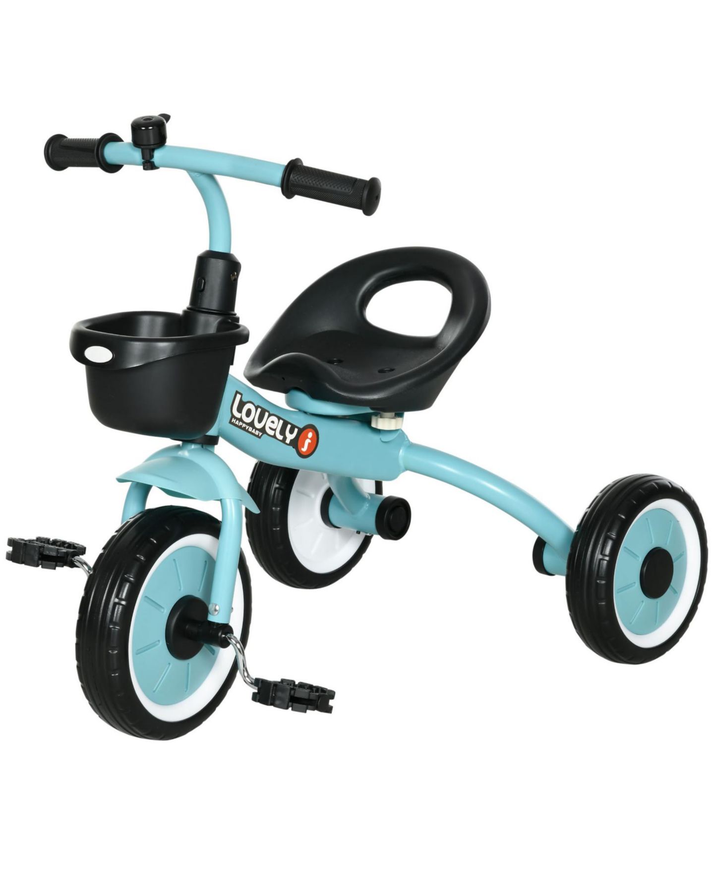 Детская игрушка Glintex Toddler Tricycle with Adjustable Seat, Bell and Storage Basket, 55-lb Capacity, 2–5 лет, цвет: Синий — фото 7