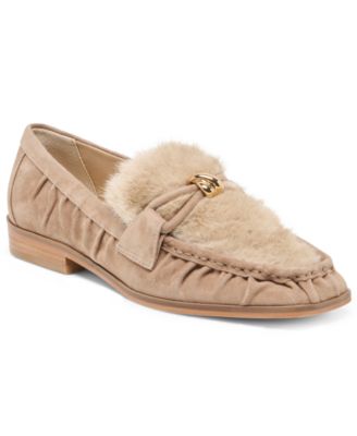Women's Bonie Plush Square Toe Embellished Ruched Loafers