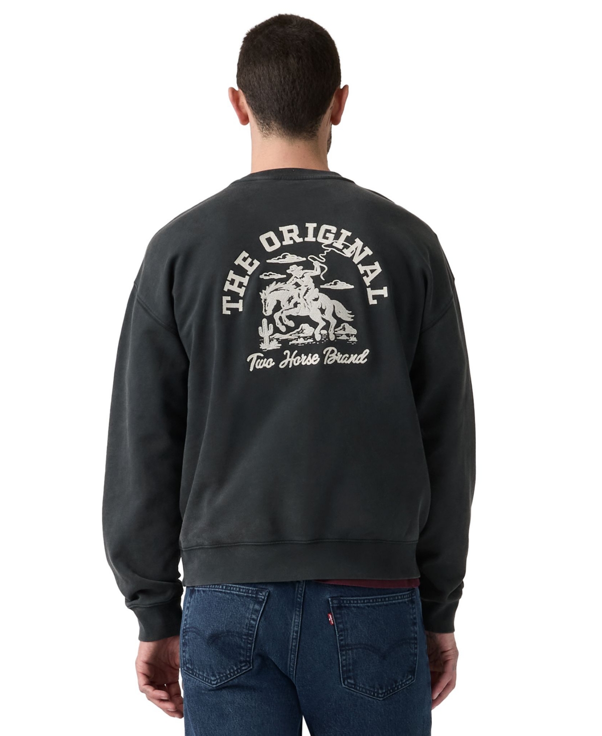 Levi's Men's Sunset Graphic Long-Sleeve Regular-Fit Sweatshirt - Black