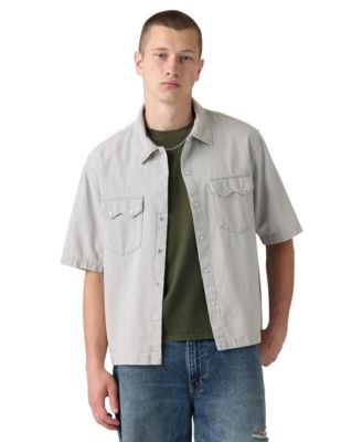 Men's Boxy Western Short-Sleeve Shirt
