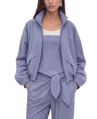 Women's Oversized Bomber Stand-Collar Jacket