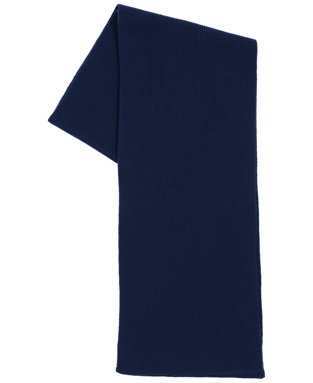 Alfani Men's Fine-Ribbed Merino Wool Scarf - Midnight Navy