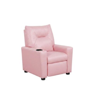 Kids Recliner Chair, PVC Fabric, Cupholder, Contemporary Style, Reclining Chair