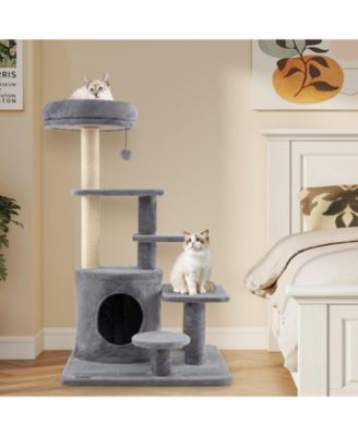 40in Multi-Level Cat Tower with Condo and Jingle Ball