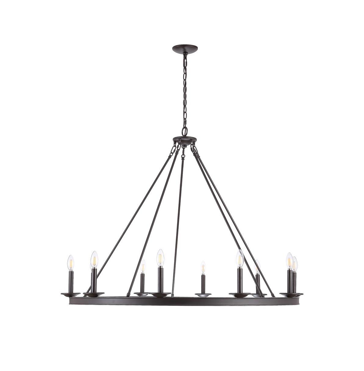 Safavieh Telta 10 Light 46.5" Chandelier - Oil rub bronze