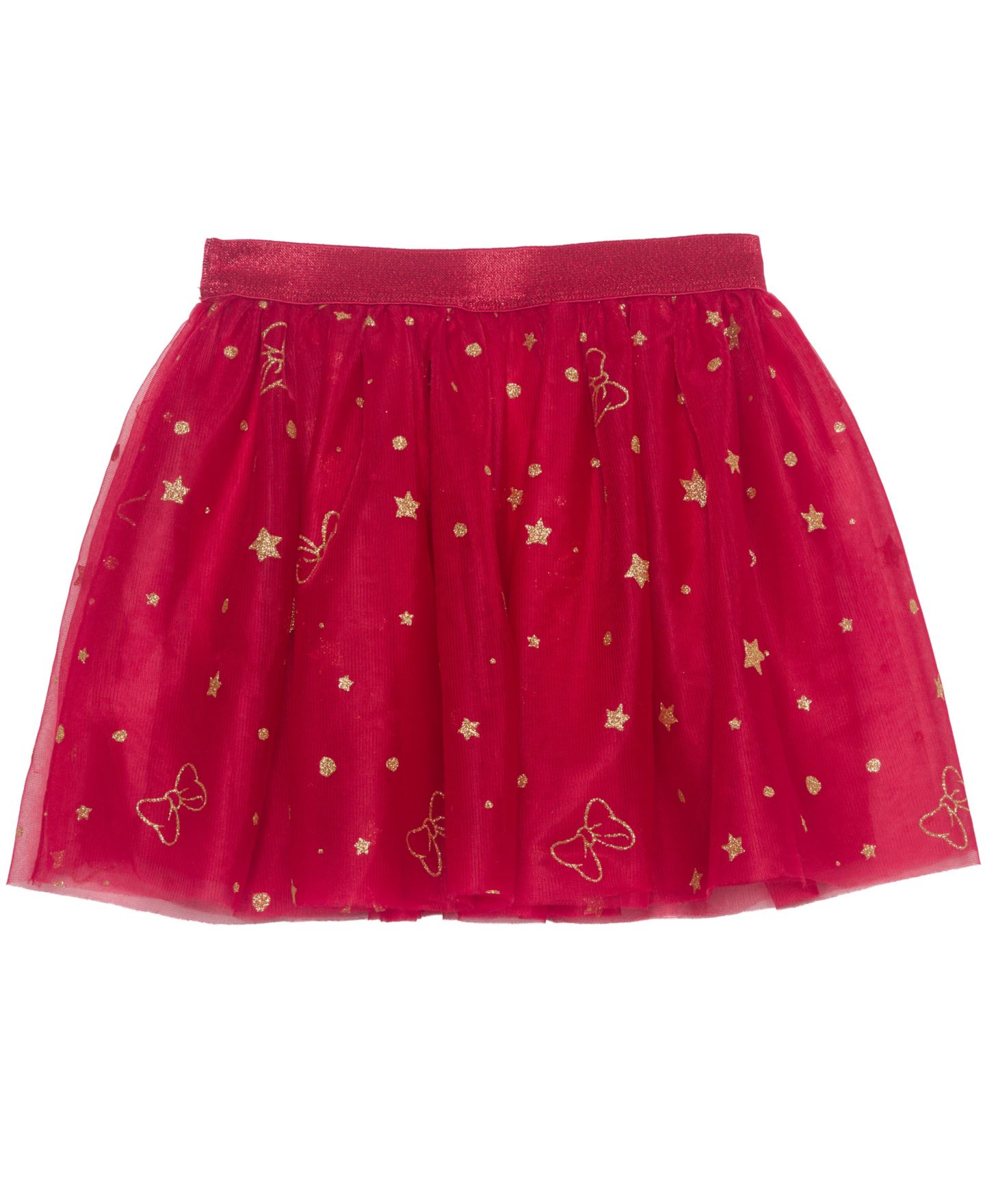 Disney Girls' 2T-6X Minnie Mouse Long-Sleeve Ruffle-Collar Glitter-Graphic Top and Skirt, 2-Piece Set, цвет: Розовый — фото 8