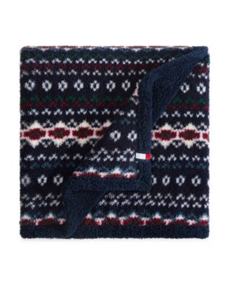 Lincoln Fairisle Throw Blanket, 70" x 50"