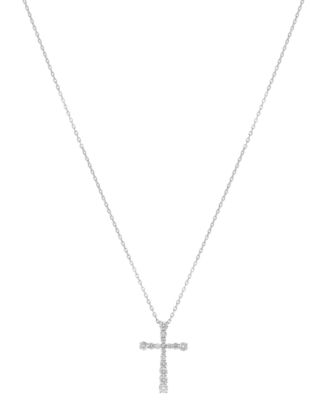 Diamond Cross Pendant (1/2 ct. t.w.) in 14k White Gold