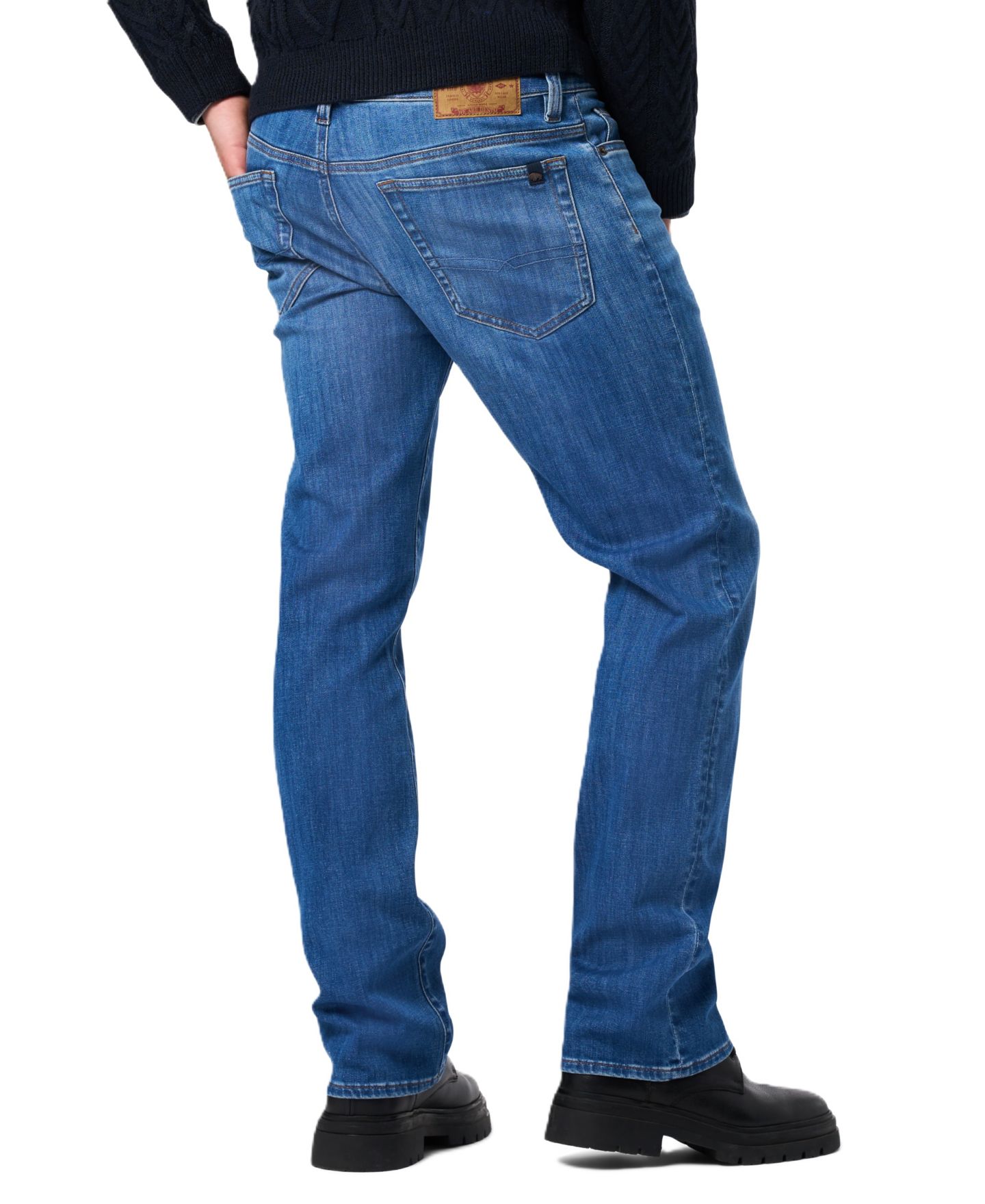 Мужские джинсы Buffalo David Bitton Relaxed Straight-Leg Driven, цвет: Индиго — фото 4