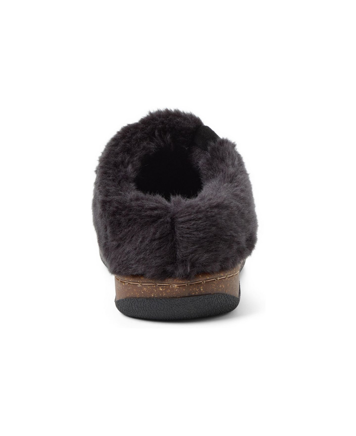 Женские тапочки Clarks Suede Clog Slippers With Faux Fur Cuff, цвет: Чёрный — фото 3
