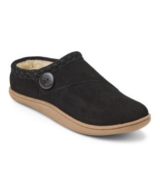 Women's Embroidered Round-Toe Suede Clog Slippers