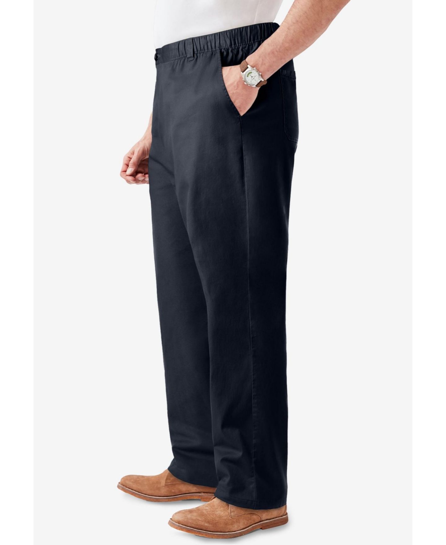Мужские брюки KingSize Big & Tall Knockarounds Full-Elastic Waist, цвет: Чёрный — фото 3