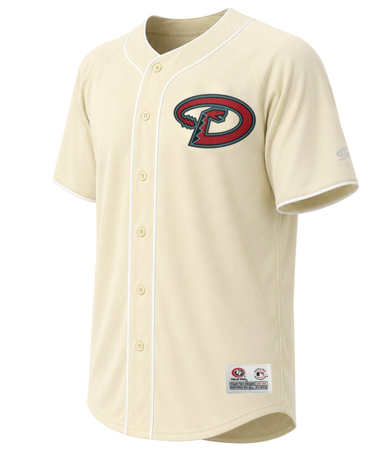 Мужской топ Stitches Cream Arizona Diamondbacks Fashion Jersey — фото 2