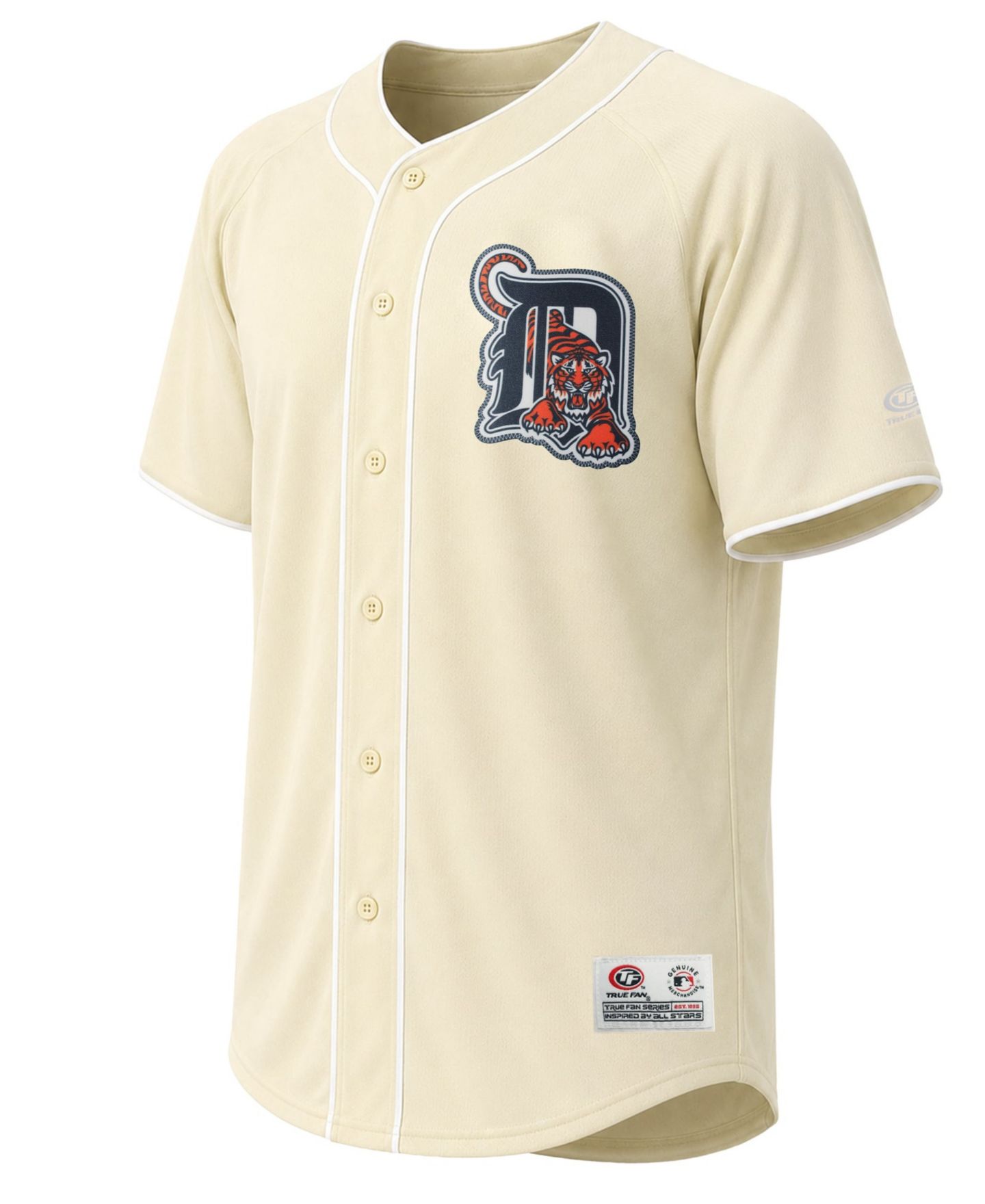 Мужской топ Stitches Cream Detroit Tigers Fashion Jersey — фото 3