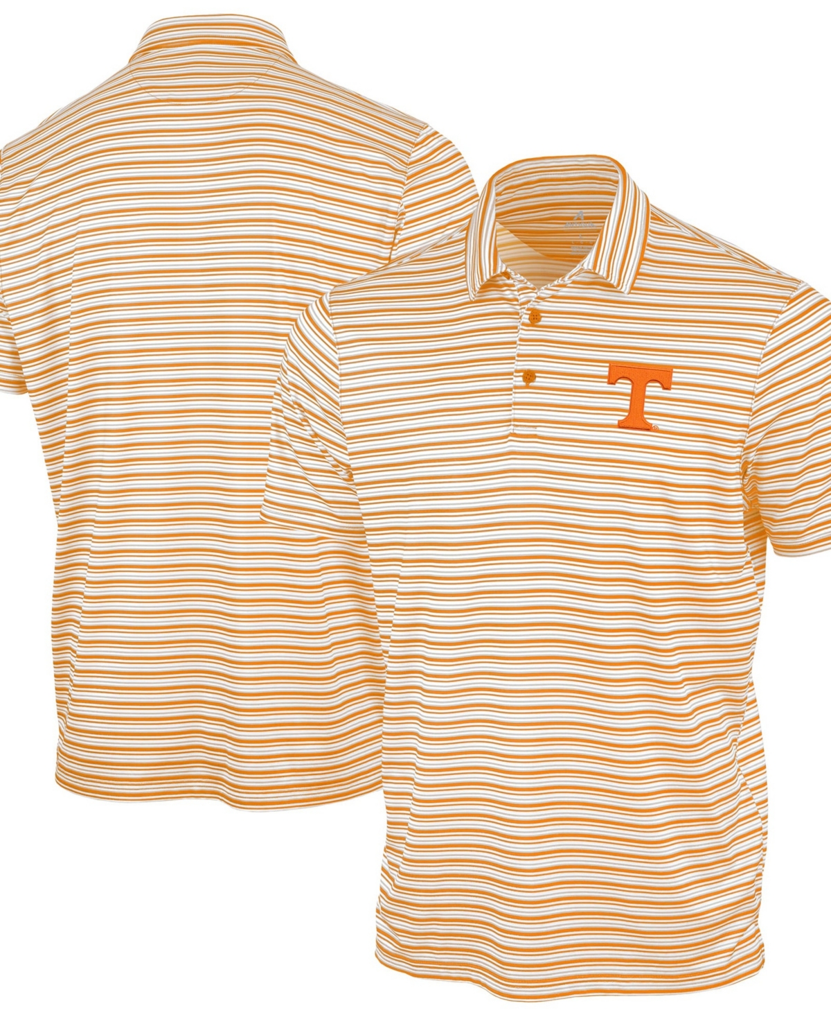 Antigua Men's Tennessee Orange Volunteers Space Stripe Polo Shirt