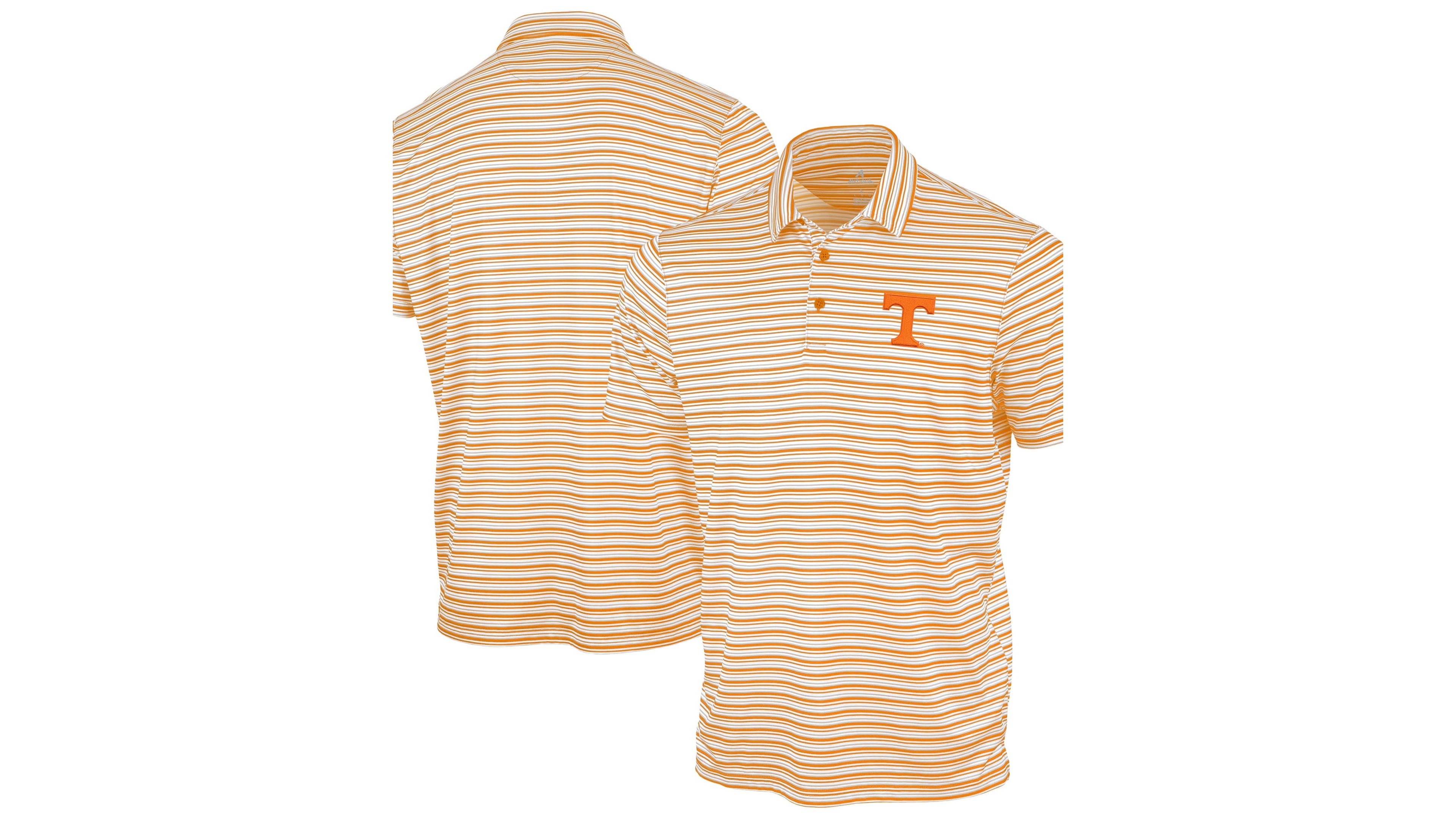 Antigua Men's Tennessee Orange Volunteers Space Stripe Polo Shirt