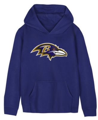 Preschool Purple Baltimore Ravens Primary Logo Fleece Hoodie