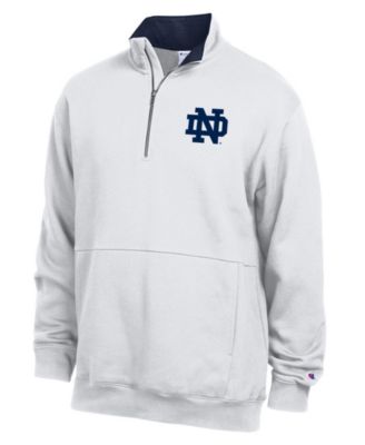 Men's White Notre Dame Fighting Irish Fleece Quarter-Zip Pullover