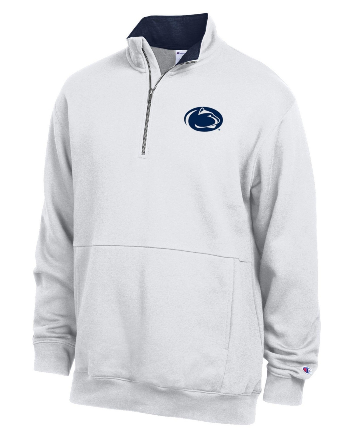 Champion Men's White Penn State Nittany Lions Fleece Quarter-Zip Pullover