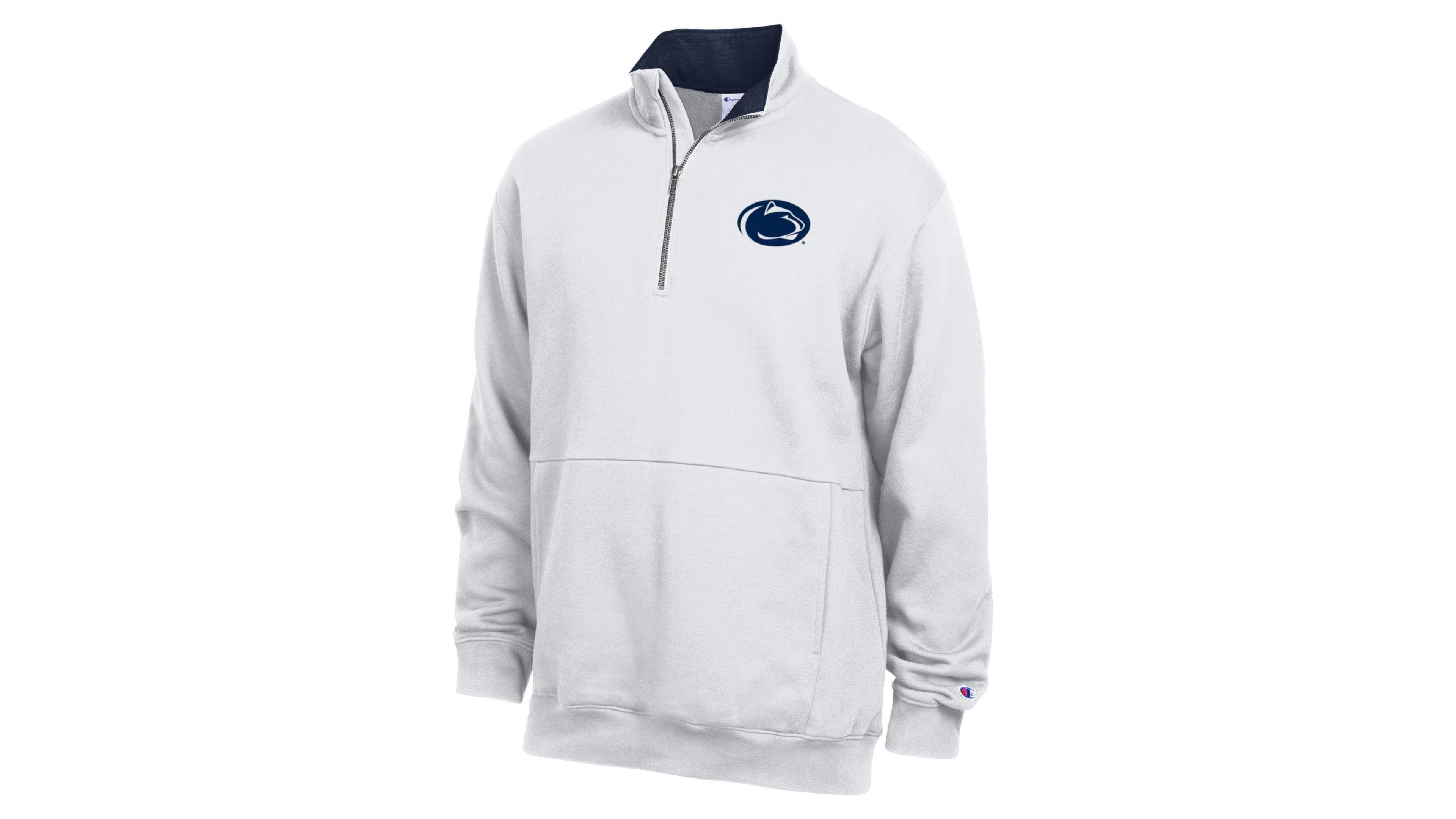 Champion Men's White Penn State Nittany Lions Fleece Quarter-Zip Pullover