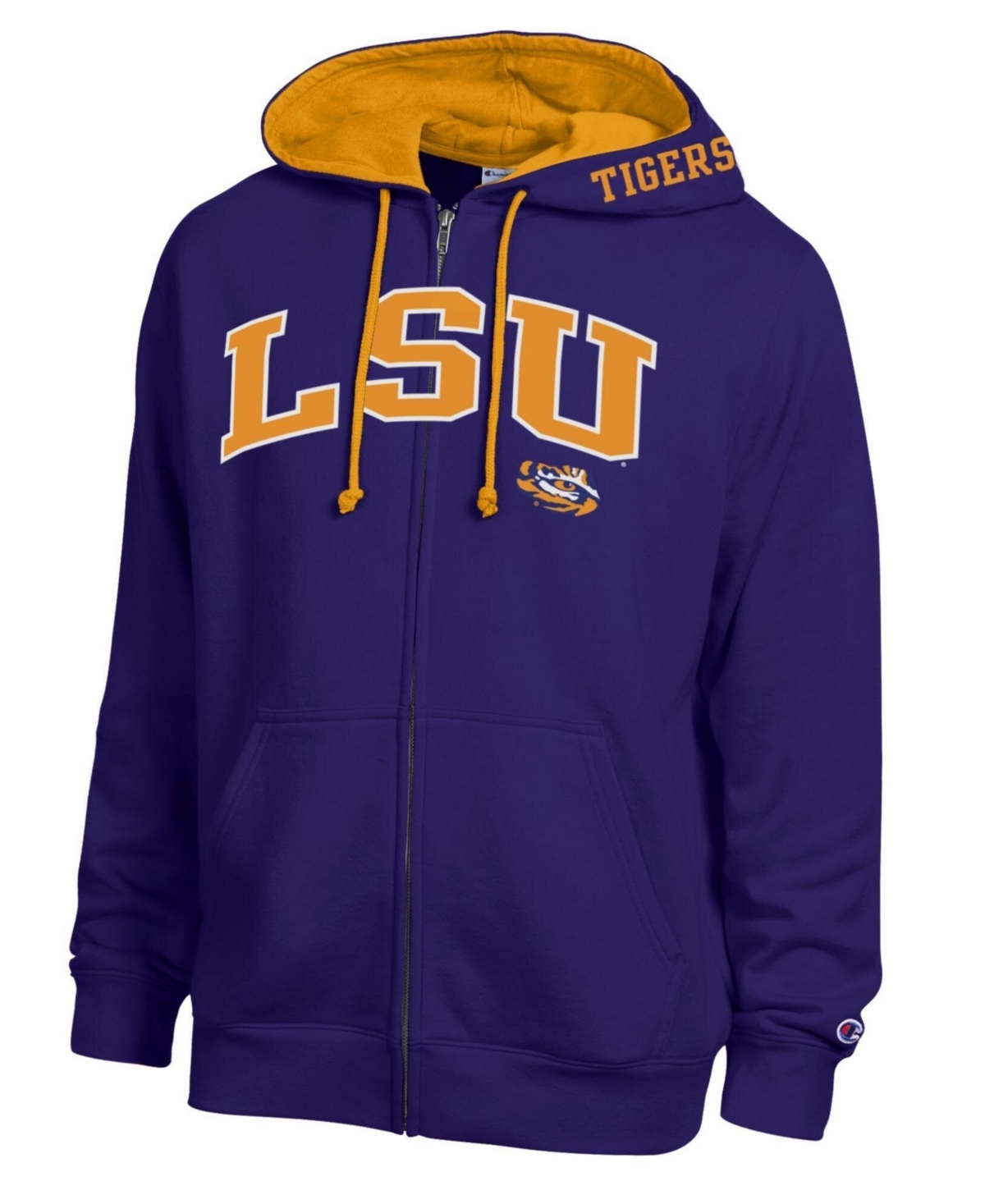 Champion Men's Purple Lsu Tigers Arch Logo Full-Zip Fleece Hoodie - Purple